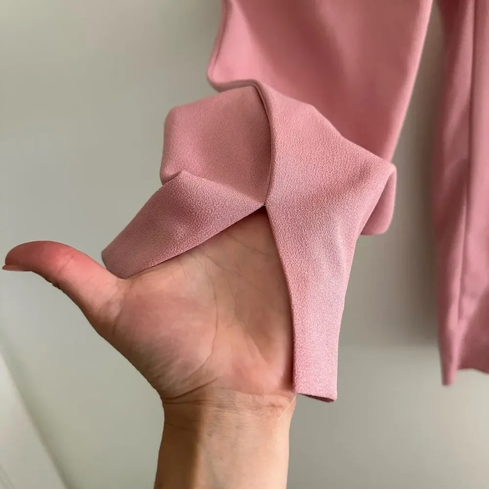 Anthropologie Mid Rise The Essential Pull On Trouser Pink S